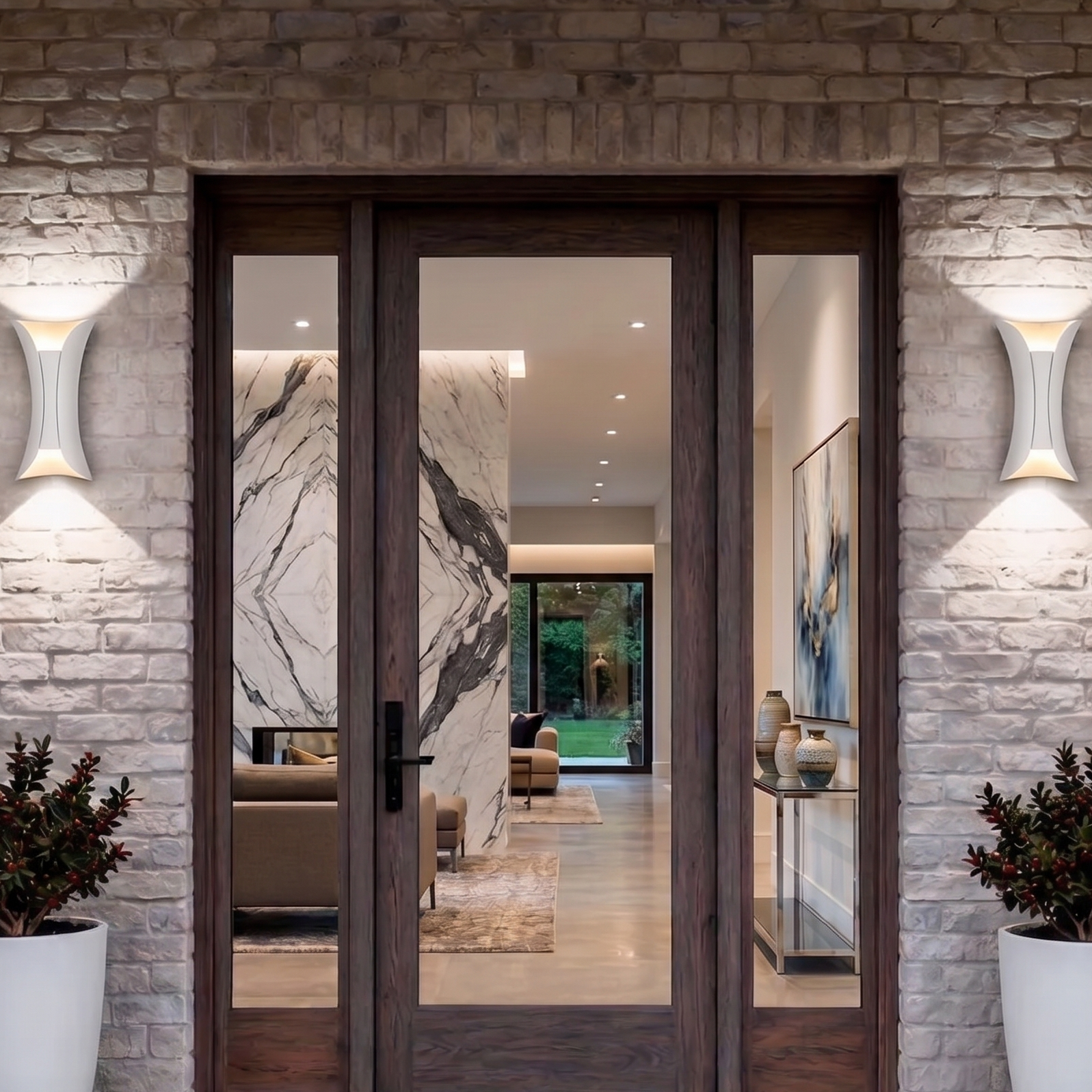 Up Down Lighting Wall Lights Modern Curved LED Waterproof Light