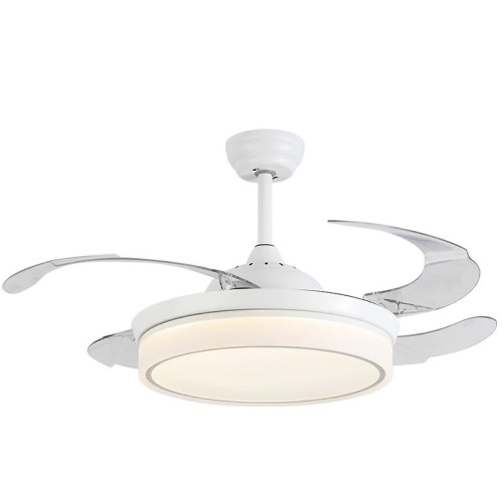 4-Blade Retractable Ceiling Fan with LED Light