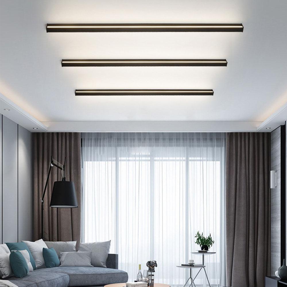 Outdoor Wall Sconce Modern Black Linear LED 40 inch Long Patio Light