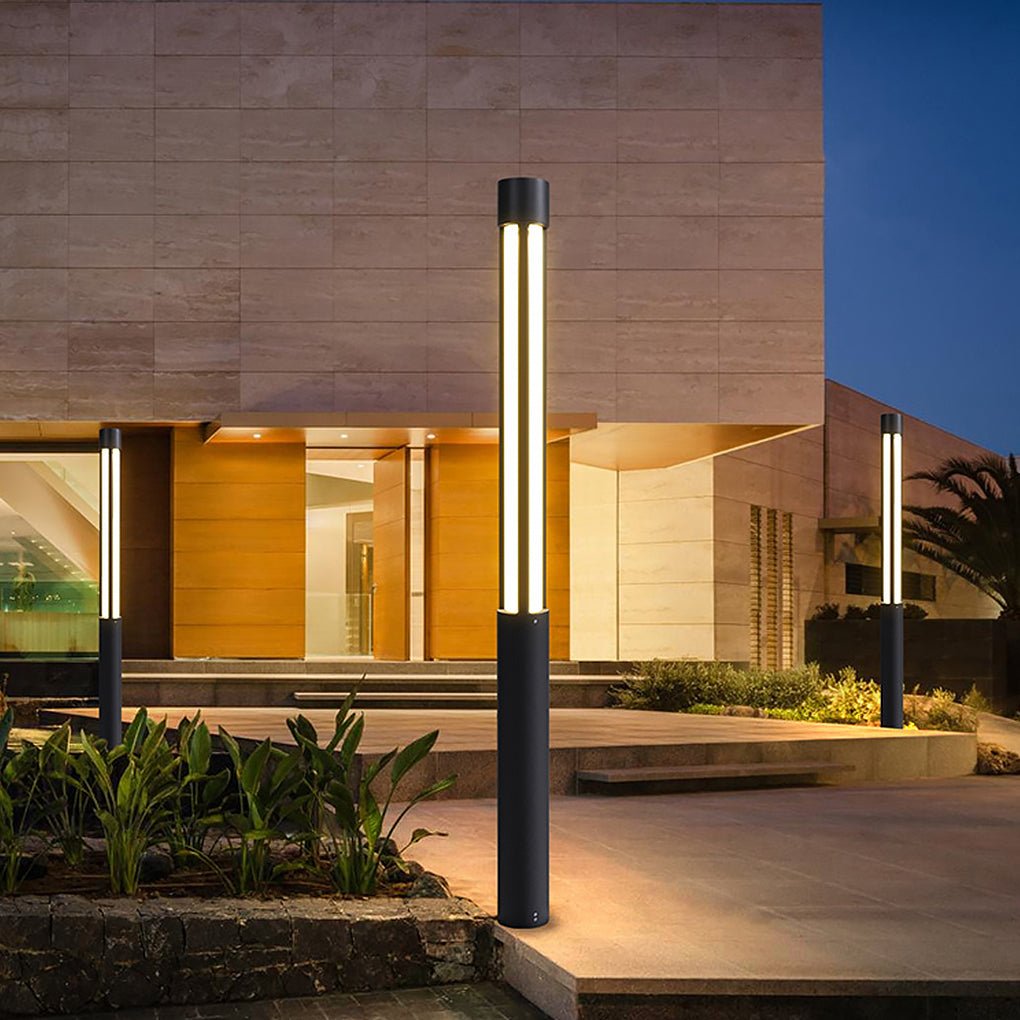 Bollard Light Modern LED Cylinder Pathway Outdoor Landscape Driveway