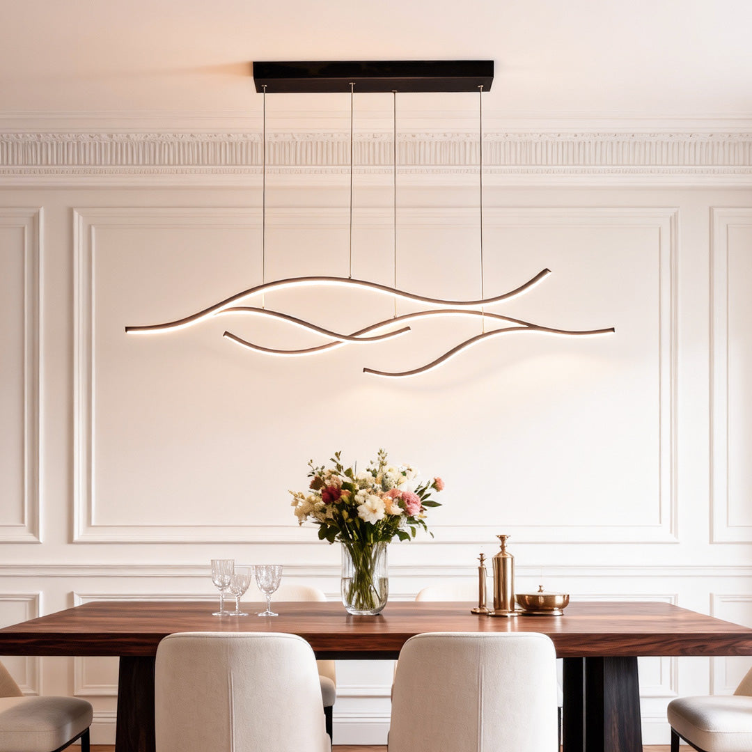 Wave LED Linear Chandelier