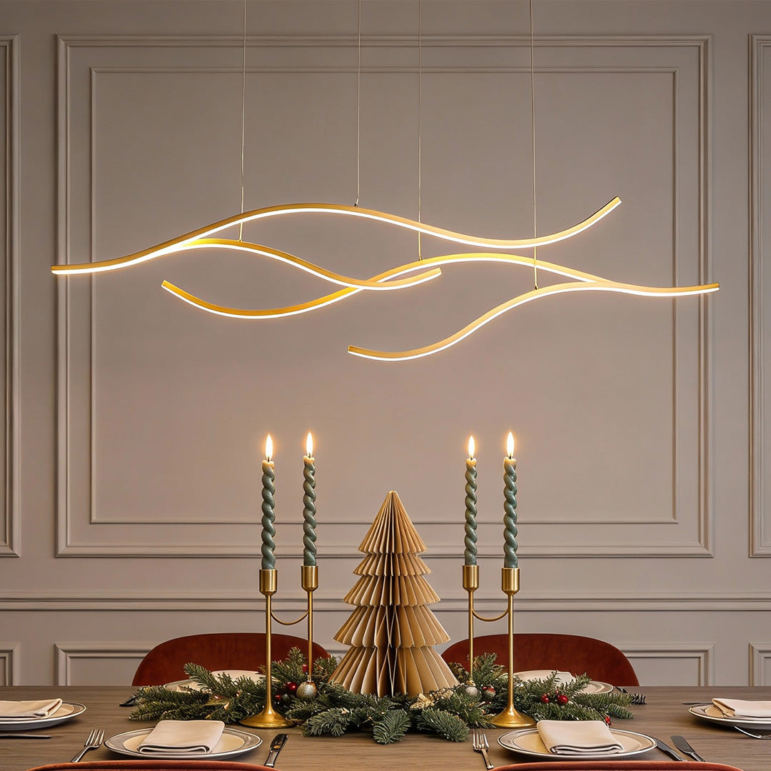 Wave LED Linear Chandelier