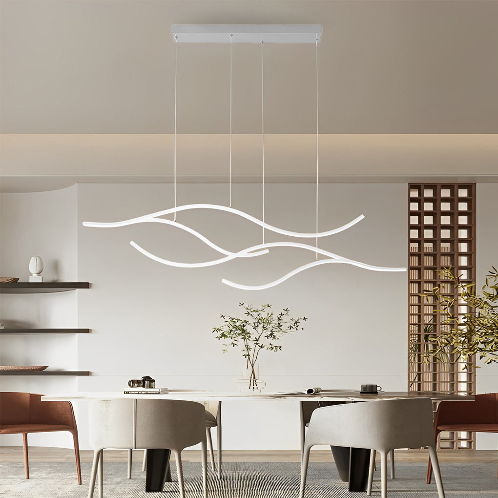 Wave LED Linear Chandelier