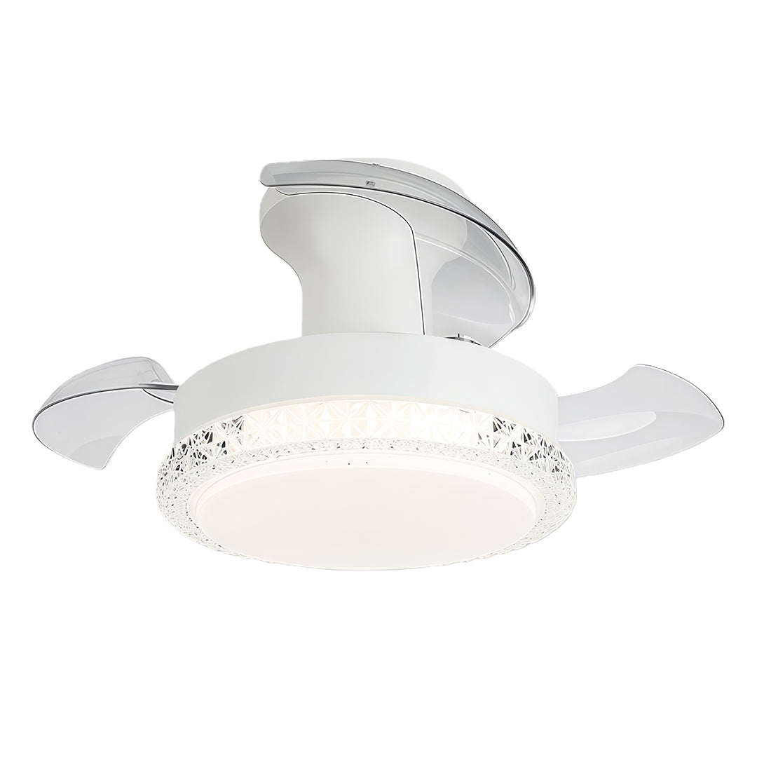Quiet 3-Blade Flush Mount Ceiling Fan with LED Light