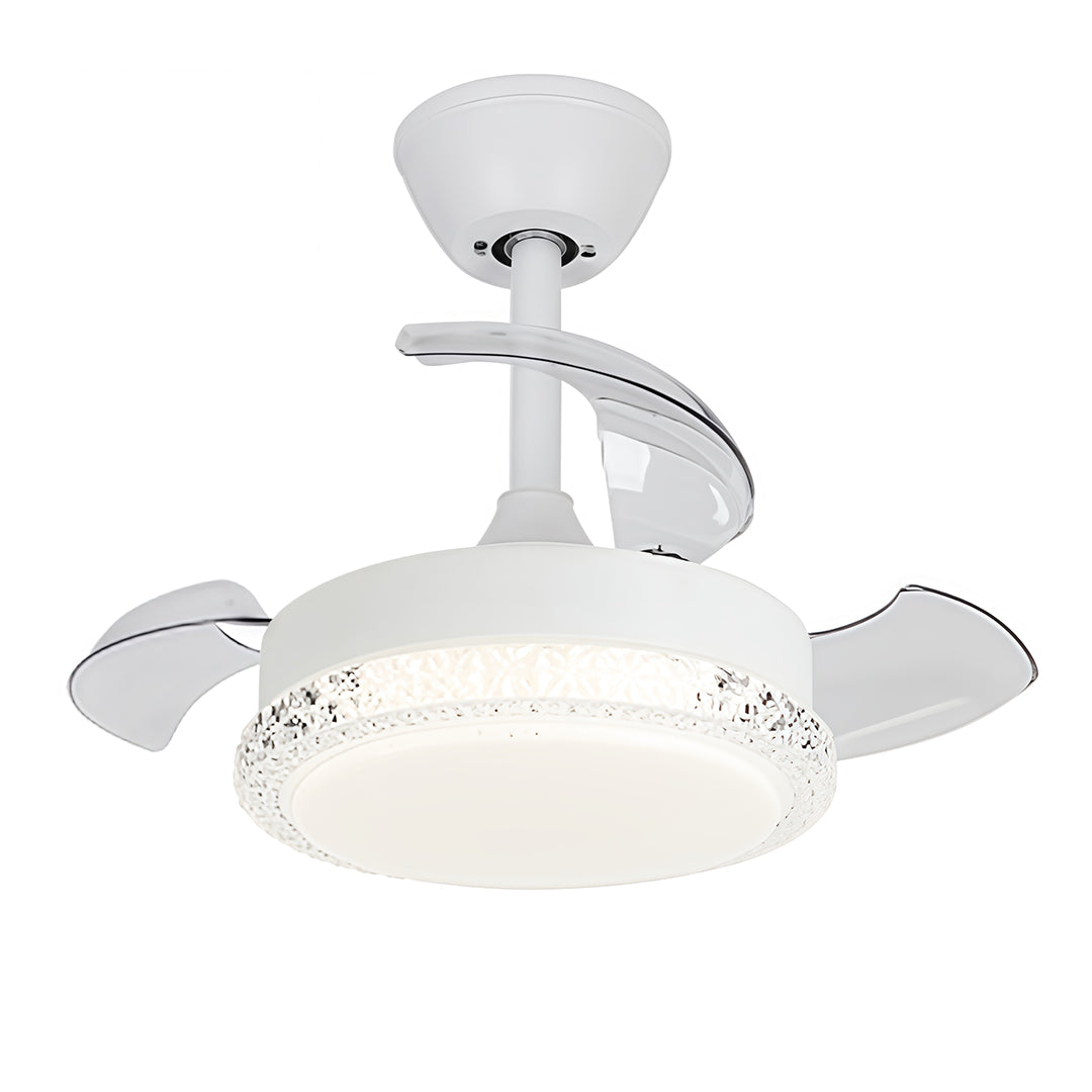 Quiet 3-Blade Flush Mount Ceiling Fan with LED Light