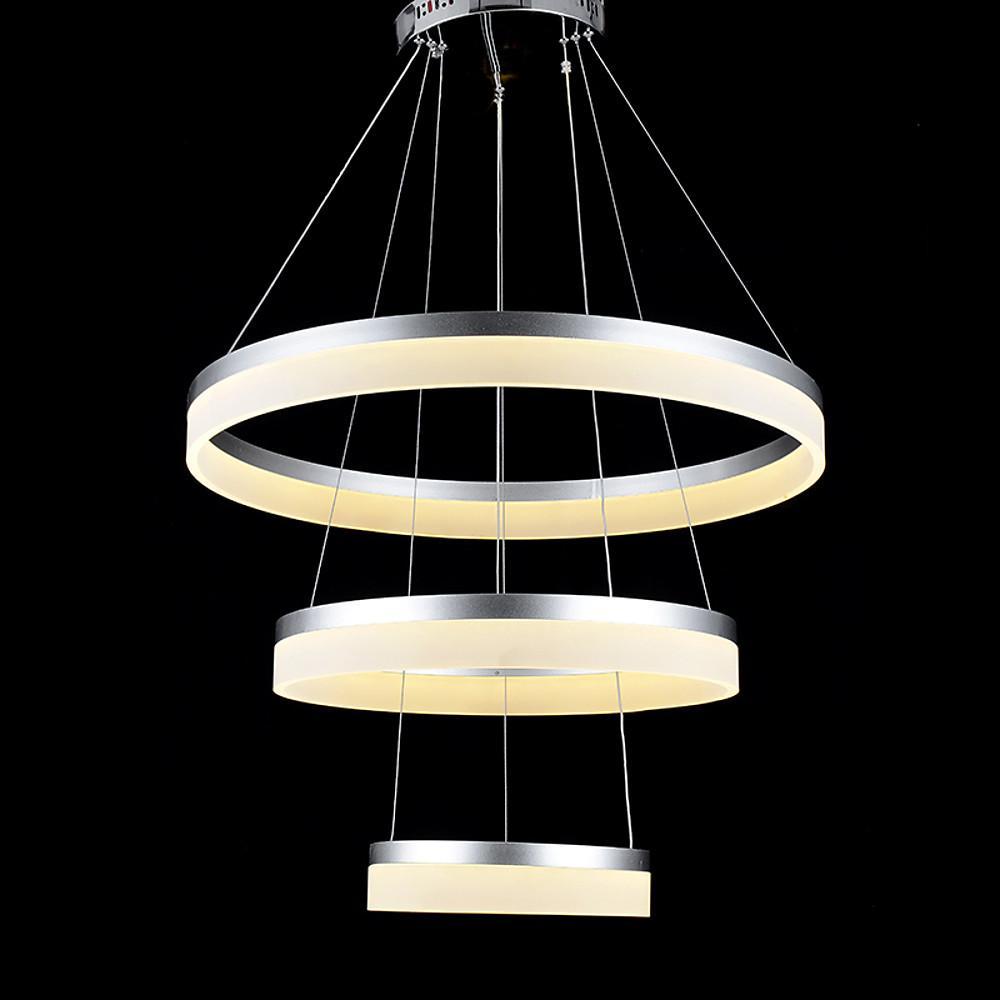 3-Ring Acrylic LED Chandelier