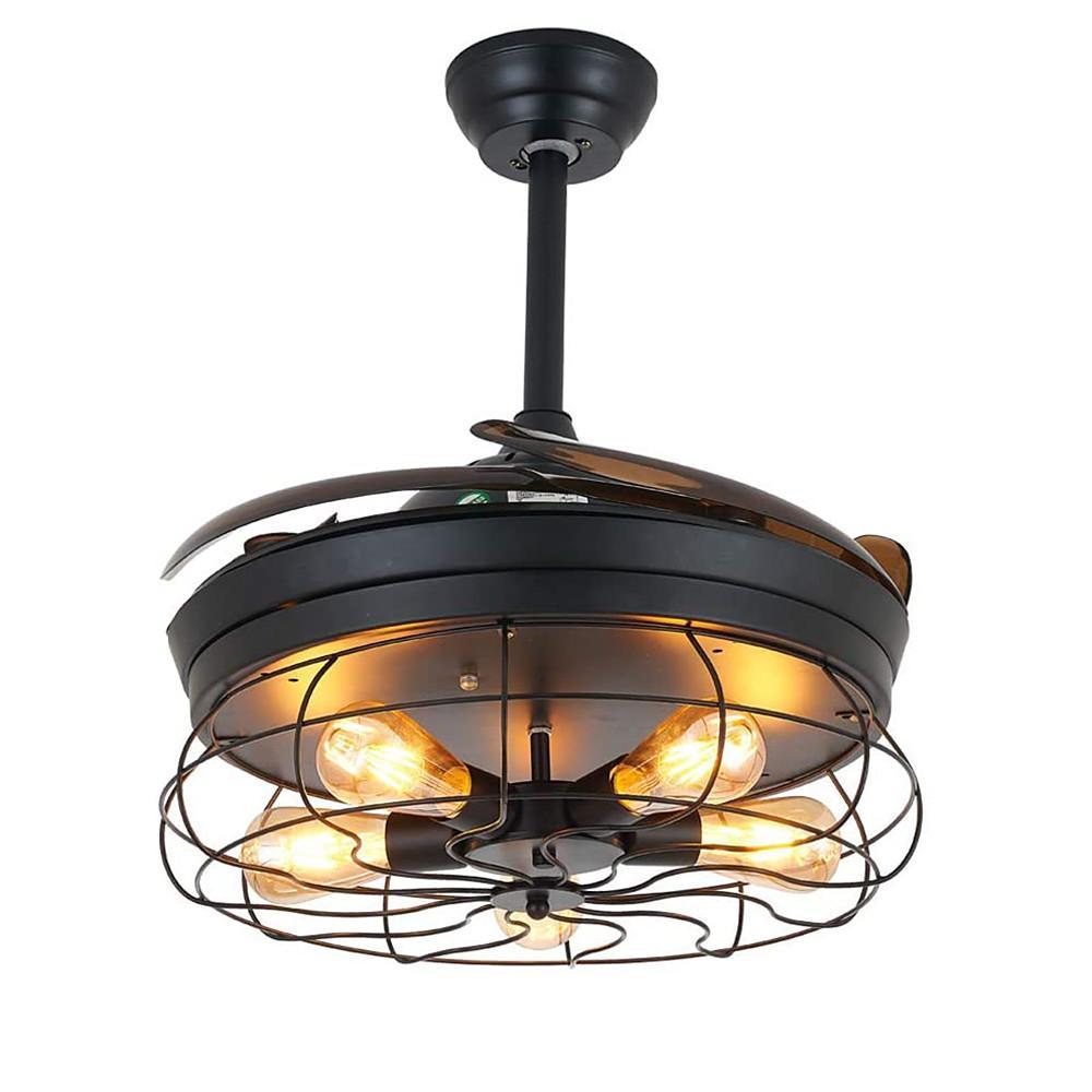 Farmhouse Retractable Ceiling Fan with Light